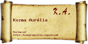 Kozma Aurélia névjegykártya